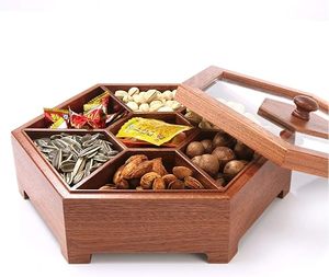 Boîte de rangement en bois style artisanal pour chocolats et épices, marron bicolore, faite à la main avec compartiments et cuillère - Product Image 2