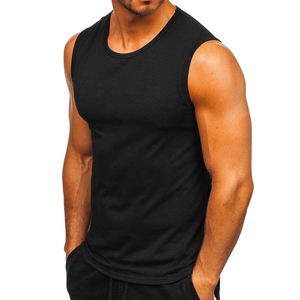 Camiseta sin Mangas de Punto Casual para Hombre, Color Azul Marino, Transpirable, de Secado Rápido, Spandex/Algodón, para Gimnasio, Ejercicio, Ropa Interior Deportiva - Product Image 3