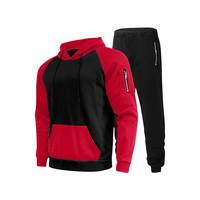 Ensemble de survêtement d'hiver en polaire à capuche avec cordon de serrage et logo personnalisé, fabricant OEM ODM de vêtements de sport, exportateur en gros pour hommes 100% 2
