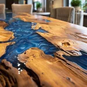 Mesa de Comedor de Resina Epoxi de la Mejor Calidad, Mesa de Resina Decorativa de Lujo Hecha a Mano, Muebles de Lujo Modernos a Precio de Fábrica - Product Image 2