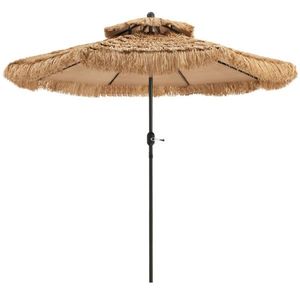 Ombrellone da Giardino Portatile a Braccio Laterale da 2,7 m in Acciaio Inossidabile con 8 Stecche per Spiaggia o Patio, Raggio 2m - Product Image 2