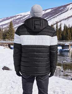 Veste d'hiver matelassée réversible à col montant, design personnalisé OEM, style streetwear, anti-UV et séchage rapide, manches longues, mode masculine - Product Image 4