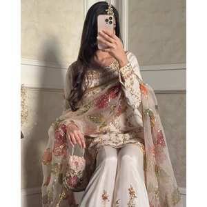 Beau haut pour femme-ensemble Plazzo et Dupatta pour la fête - Product Image 6