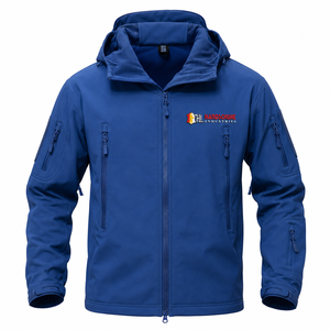 Hot Selling Soft Shell Windbreaker <b>Jackets</b> Breathable Waterproof <b>Fleece</b> <b>Lined</b> Zip Hooded Eco-Friendly Outdoor Adventure <b>Men's</b> - Product Image 1