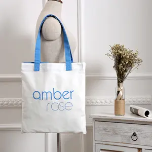 Sac fourre-tout en toile de coton biologique en gros, écologique, réutilisable, pour courses, avec logo personnalisé imprimé - Product Image 4