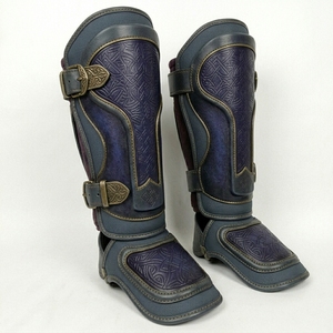 Protège-tibias en cuir élastique personnalisés pour l'entraînement de Muay Thai et de Kickboxing – Meilleurs protège-tibias de boxe avec OEM 2026 - Product Image 4