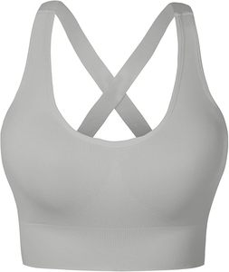Sujetador deportivo de tirantes para mujer, diseño racerback, sin aros, acolchado, transpirable, top corto para fitness, venta al por mayor en EE. UU. y Europa - Product Image 6