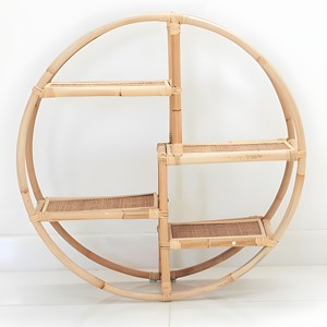 Cheapest Price Excellent Quality <b>Wall</b> Moon Rattan <b>Shelves</b> Unique Style Eco Friendly Simple <b>Wall</b>-<b>mounted</b> <b>Shelf</b> - Product Image 1