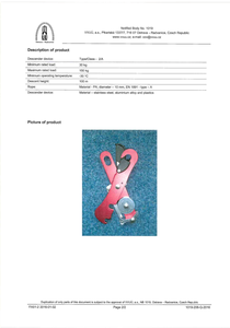 Descenteur de sécurité auto-freinant en aluminium anodisé certifié CE EN341 HM A906 anti-panique, 368g pour l'escalade, corde de 9 à 12 mm - Product Image 6