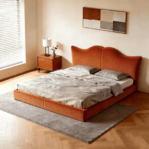 High-<b>End</b> Modern Design Queen King Size Solid Wood <b>Bed</b> Base Upholstered Headboard <b>Bed</b> Frame for Bedroom - Product Image 2