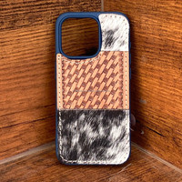 Offre Spéciale étui de téléphone en cuir véritable usiné à la main couverture mobile en cuir de vachette occidentale étuis de téléphone en cuir pleine fleur personnalisés pour Iphone 15