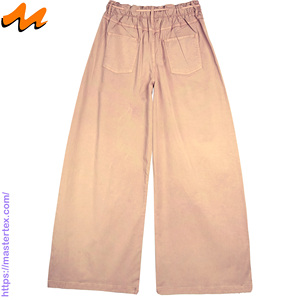 Pantalon Palazzo Écologique Lavable Respirant à Jambes Larges pour Femme avec Cordon de Serrage en Tissu Extensible - Product Image 2