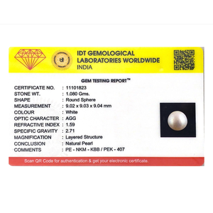 Loose 5.4 Carat Coin Freshwater Pearl-9mm White Gemstone for Jewelry Making - Product Image 3