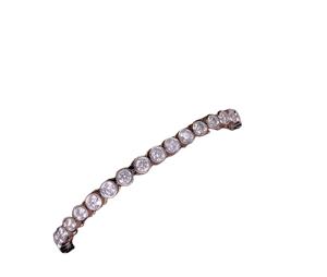 4.50 Ct Round Cut Lab Grown Diamond Bezel Set Tennis <b>Bracelet</b>, Solid 14k White Gold Diamond <b>Bracelet</b>, Wedding gift For Women's - Product Image 1