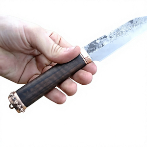 Couteau Seax médiéval en acier au carbone, design classique historique, lame traditionnelle faite à la main, acier au carbone durable - Product Image 4