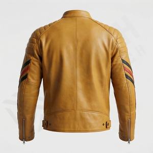 Veste de moto en cuir véritable pour homme de qualité supérieure, nouvelle arrivée, vestes de moto d'hiver, protections amovibles, personnalisables - Product Image 2