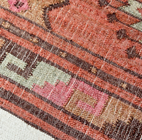 Tapis de couloir fin en jute naturel, couleur unie, fait main, à poils ras, bords festonnés, écologique, style bohème et rustique, pour la décoration intérieure, Kilim