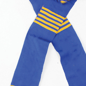 Estola de Graduación Kente de la Hermandad Sigma Gamma Rho, Auténtica, Tejida a Mano en Ghana, de Algodón Azul Rey y Dorado, para Ceremonias - Product Image 3