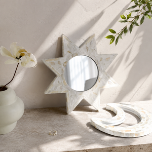 Premium Shell Mosaic Wall <b>Hanging</b> <b>Mirror</b> Luxury Handcrafted Mother of Pearl Inlay Decorative <b>Mirror</b> for Interior Design - Product Image 2