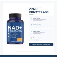 Complément Alimentaire Antioxydant Premium NAD+ Resvératrol en Capsules (60 Capsules/Flacon) pour le Soutien Énergétique Cellulaire - Marque Blanche