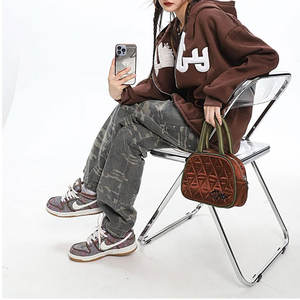 Sweat-shirt à capuche zippé en coton mélangé, imprimé flocage lettres, style streetwear décontracté, polyvalent, coupe ample et épaisse, basique - Product Image 4