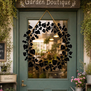 Guirlande d'Accueil d'Automne en Métal Vibrant avec des Feuilles d'Érable et des Baies Colorées, Décoration Murale Festive pour la Récolte de Thanksgiving - Product Image 6