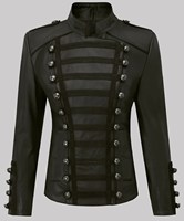 Veste en cuir Napoléon pour femmes coupe ajustée veste de mode Unique 100% véritable peau d'agneau fait Hussar noir dames vestes
