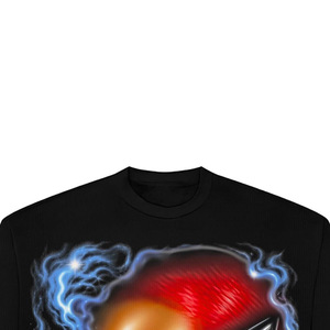 Men's Long Sleeve Streetwear <b>Sweater</b> Oversized Knitted O-Neck Sublimation Print Design with Front Logo and Sleeve Branding - Product Image 2