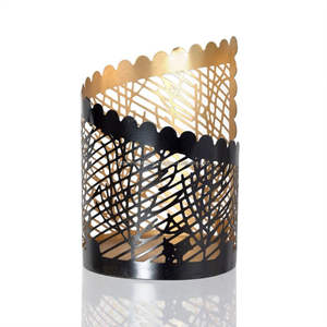 Juego de 3 candelabros modernos Vintage Iron Votives Lantern Candle Jar Metal Forma personalizada Portavelas Votives - Product Image 3