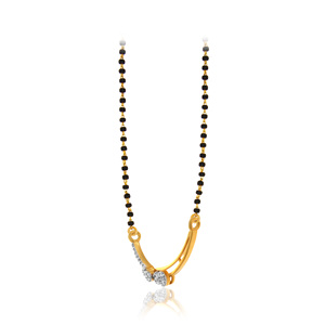 Elegant Women's Classic Rose Gold Plated 18K Yellow Gold Black Beaded <b>Long</b> <b>Necklace</b> Floral Drop Pendant IGI Certified Diamonds - Product Image 2