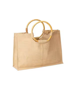 Bolsa de Yute con Diseño Impreso, Asa Redonda, Estilo Abierto, para Compras, Viajes, Almacenamiento de Cosméticos, Uso Diario - Product Image 1