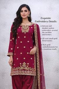 Collection Eid : magnifiques tenues pour l'Aïd, collection de costumes élégants en tissu Khadi brodé. - Product Image 4