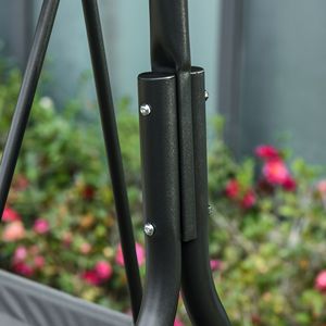 Columpio de Porche para 3 Personas con Soporte, Estilo Cómodo, Inclinación Ajustable, Toldo para Patio o Porche - Product Image 3