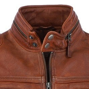 Chaqueta de Cuero Personalizada para Hombre, Estilo Motero, Moda Urbana, Prenda Exterior de Invierno, Suministro al por Mayor OEM/ODM - Product Image 4