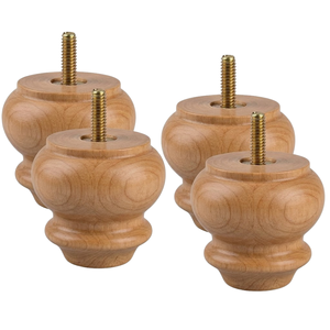 Pieds de canapé contemporains en bois massif, pieds de support décoratifs de qualité supérieure pour meubles élégants de maison, d'hôtel et de bureau - Product Image 1