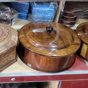 Caja de Madera Resistente para Chapati y Roti, Contenedor de Almacenamiento Ecológico, Apto para Lavavajillas, Apilable, Aislante para Mantener la Comida Caliente, Hecho a Mano - Product Image 6