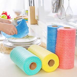 Eco Friendly Nonwoven Disposable Kitchen Towel Roll <b>Easy</b> Tearing-<b>off</b> Super Absorbent Glass Table Cleaning Cloths Direct Factory - Product Image 4