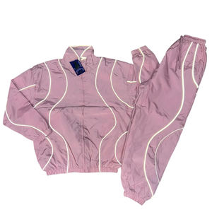 Survêtement décontracté deux pièces en nylon de haute qualité, coupe-vent, uni, avec cordon de serrage, réfléchissant, séchage rapide, léger, à capuche - Product Image 1