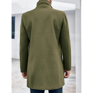 In New Stock Oem Service Design <b>Men</b> <b>Wool</b> <b>Long</b> <b>Coats</b> Premium Quality Hot Sale <b>Men</b> <b>Long</b> <b>Wool</b> <b>Coat</b> - Product Image 3