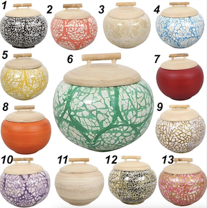 Mother Of Pearl Bamboo Jar Bamboo Inlaid Shell Storage Jar For Holiday Candy Jewelry Interior <b>Decor</b> Vietnam by 99 Gold Data - Product Image 6