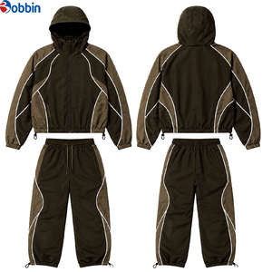 OEM ODM Custom <b>Men</b> Two Piece Short Set Streetwear <b>Men</b> Reflective Windbreaker <b>Jacket</b> Tracksuit For <b>Men</b> <b>Summer</b> Sets - Product Image 6