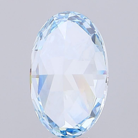 Diamante ovalado exclusivo de color azul intenso, cultivado en laboratorio, certificado por IGI, claridad VS1, corte excelente, CVD, diamante suelto para uso en joyería fina.