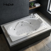 Baignoire Moderne en Acrylique I-Spa avec Hydromassage et Barres d'Appui pour Hôtels, Villas et Spas