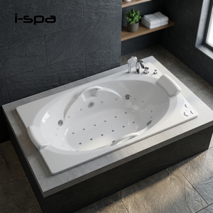 อ่างอาบน้ำอะคริลิค I-Spa รุ่นโมเดิร์น พร้อมระบบนวดด้วยลมและระบบนวดด้วยน้ำวน แบบฝังพื้น ความยาว 1.9 เมตร 18 หัวฉีด พร้อมคุณสมบัติการแช่น้ำ - Product Image 4