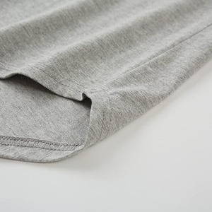 T-shirts pour hommes en coton mélangé uni, coupe ample et oversize, style streetwear décontracté, manches courtes, col rond, vente en gros - Product Image 6