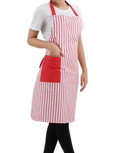 100% Cotton Sleeveless <b>Pocket</b> Apron Woven Customisable Eco-Friendly Durable Reusable Soft Daily Sanitary - Product Image 3
