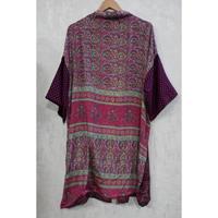 Robe Kimono Longue Vintage Décontractée en Soie Patchwork, Peignoir Bohème Japonais Respirant Grande Taille, Motif Floral Fait Main Col en V pour l'Automne