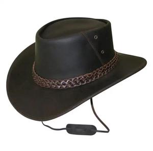 Sombrero de Vaquero de Cuero de Grano Completo Hecho a Mano y Personalizado para Hombre y Mujer, Ajustable, Ligero, Estilo Occidental Vintage, para Todas las Temporadas y Fiestas - Product Image 1