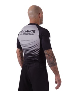 Mens Jiu Jitsu <b>Rashguard</b> Custom Logo <b>BJJ</b> Compression Shirt MMA No Gi Grappling Long Sleeve Quick Dry Sportswear - Product Image 4