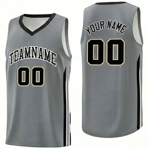 Maillot de basketball personnalisé en polyester 100 % à séchage rapide, col en V, sans manches, en maille, pour la vente en gros à prix réduit - Product Image 3